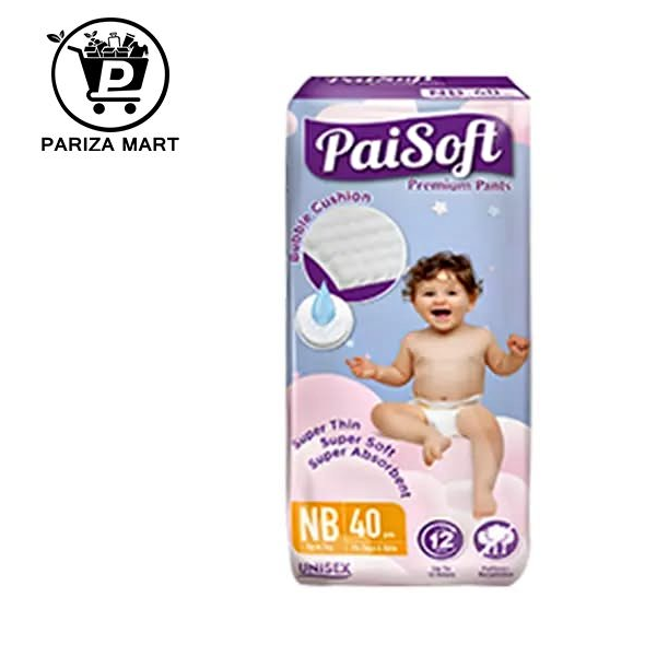 Paisoft Premium Pants Baby Diaper (0-5kg) - NB40