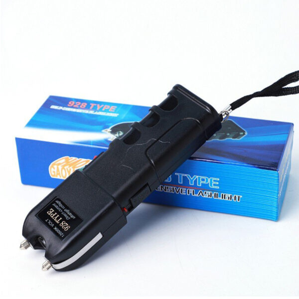 Rechargeable Protection Led Flashlight High Voltage Electric Tool. Emergency Flashlight with cover.